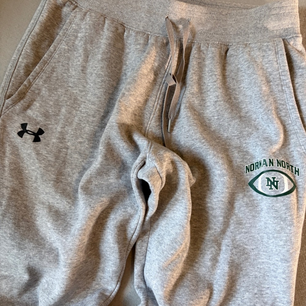 Under Armour Norman North Timberwolves Joggers Mens Large Gray Loose Sweatpants - Picture 4 of 7